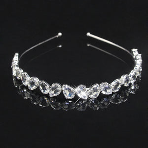 Crystal Water Drop Bridal Crown Headband