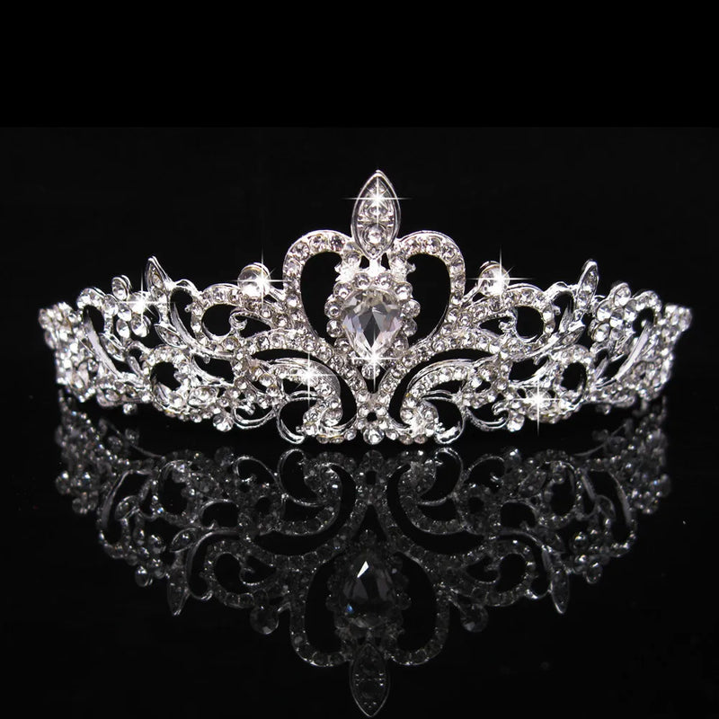 Crystal Bridal Princess Crown Headband Tiara for Wedding