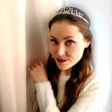 Rhinestone Flower Girls Headband Bridal Crown Tiara Hair Ornaments Jewelry
