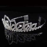 Rhinestone Flower Girls Headband Bridal Crown Tiara Hair Ornaments Jewelry