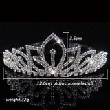 Rhinestone Flower Girls Headband Bridal Crown Tiara Hair Ornaments Jewelry
