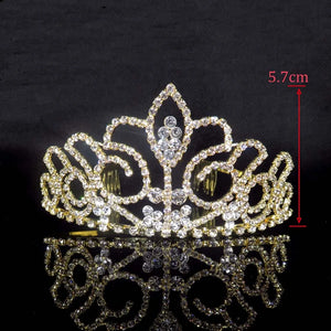 Sparkling Multicolor Crystal Big Wedding Crown Comb Rhinestones Headband