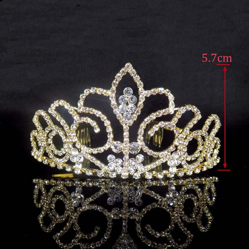 Sparkling Multicolor Crystal Big Wedding Crown Comb Rhinestones Headband