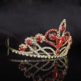Sparkling Multicolor Crystal Big Wedding Crown Comb Rhinestones Headband