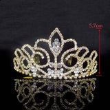 Sparkling Multicolor Crystal Big Wedding Crown Comb Rhinestones Headband