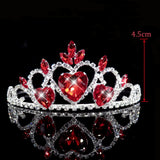 Sparkling Multicolor Crystal Big Wedding Crown Comb Rhinestones Headband