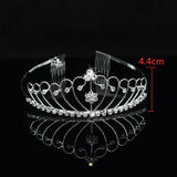 Princess Tiara Pearl Headband Crystal Rhinestone Bridal Wedding Hair Accessories