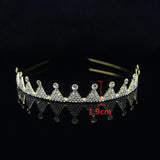 Princess Tiara Pearl Headband Crystal Rhinestone Bridal Wedding Hair Accessories