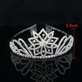 Princess Tiara Pearl Headband Crystal Rhinestone Bridal Wedding Hair Accessories