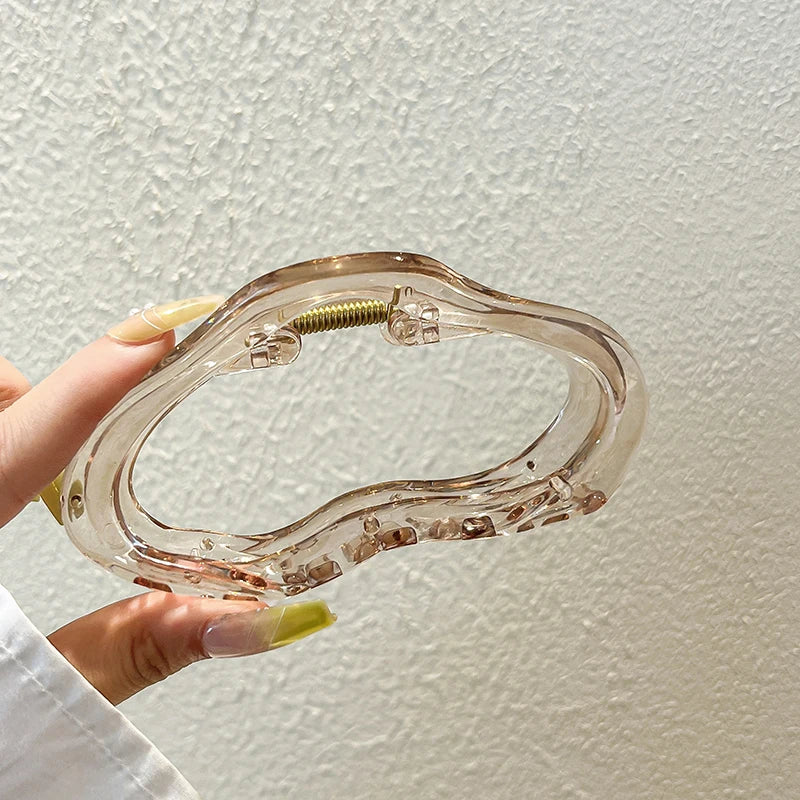 Large Grab Hair Clips for Women, Transparent Back Shark Cawl Clips