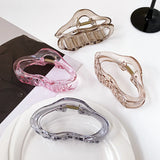 Large Grab Hair Clips for Women, Transparent Back Shark Cawl Clips