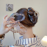 Large Grab Hair Clips for Women, Transparent Back Shark Cawl Clips