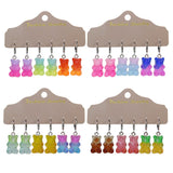 Cartoon Gradient Bear Earrings Girly Party Jewelry