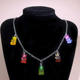 Cartoon Gradient Bear Earrings Girly Party Jewelry