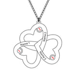 925 Silver Personalized Name Birthstone Necklaces for Family