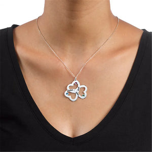 925 Silver Personalized Name Birthstone Necklaces for Family