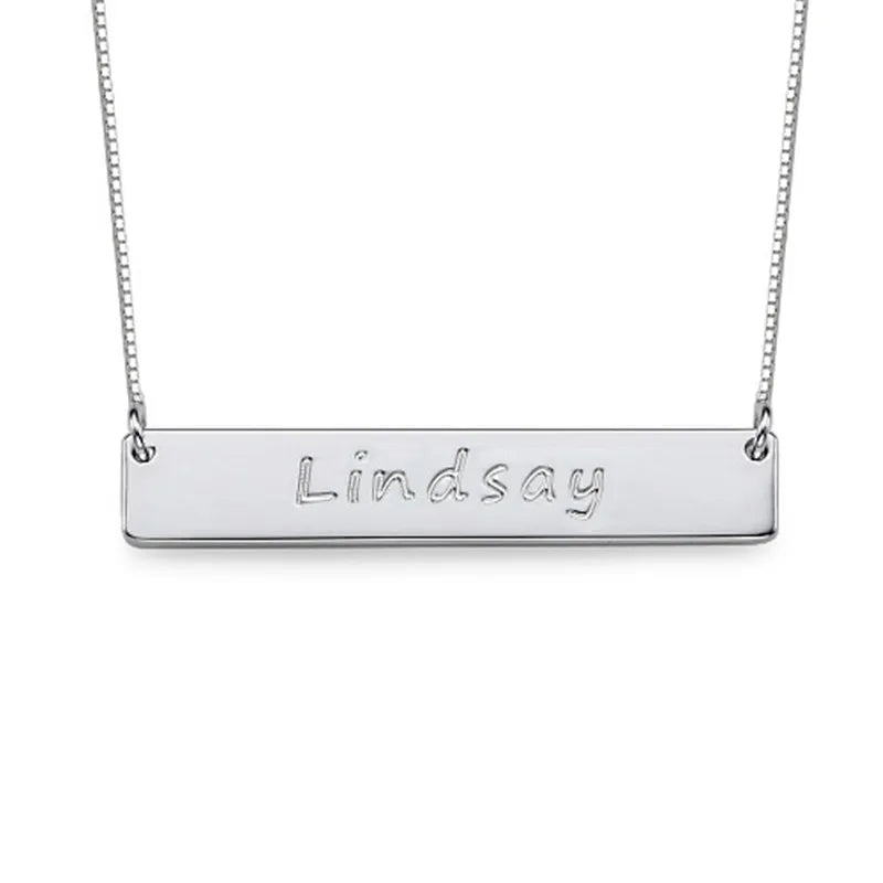 925 Silver Personalized Name Necklace Pendant Nameplate Necklaces