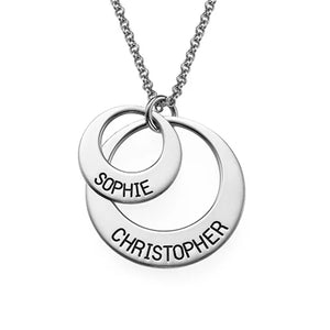 925 Silver Family Name Necklace Engraved Boho Jewelry