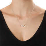 925 Silver Name Necklace Heart Infinity Birthstone Name Necklaces