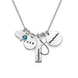 925 Silver Personalized Name Necklaces Names Infinite Birthstones Necklaces