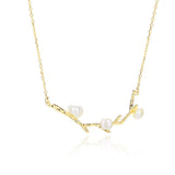 925 Silver Shell Pearl Pendant Necklace Wedding Engagement
