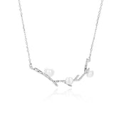 925 Silver Shell Pearl Pendant Necklace Wedding Engagement