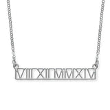925 Silver Name Hallow Bar Necklace Men Women Christmas