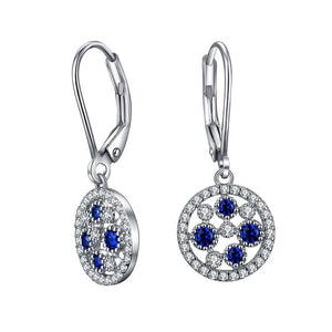 925 Silver Dangle Earrings Hallow Wedding Engagement Chandelier Drop Earrings