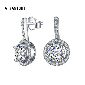 925 Silver Dangle Earrings Wedding Jewelry Chandelier Drop Earring