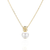 925 Silver Light Bulb Shell Pearl Pendant Necklace Women