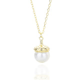 925 Silver Shell Pearl Drop Pendant Necklace Romantic Choker