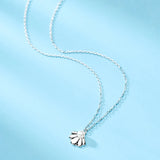 925 Sterling Silver Shell Pearl Pendant Necklace