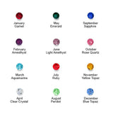 925 Silver Personalized Name Necklace with Birthstone Heart Pendant