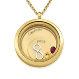 925 Silver Personalized Name Necklace with Birthstone Heart Pendant