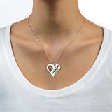 925 Silver Name Necklace Personalized Birthstone Heart Choker Necklace Pendant