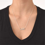 925 Silver Personalized Name Choker Necklace Pendant