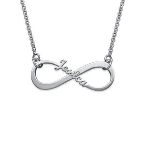 925 Silver Infinity Name Necklace Personalized Boho Jewelry