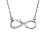 925 Silver Infinity Name Necklace Personalized Boho Jewelry
