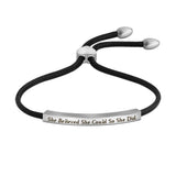 She Believed She Could So She Did Knit Bracelet