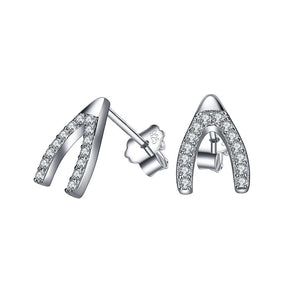 925 Silver Geometric Stud Earrings for Women Wedding Party