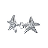 925 Silver Starfish Stud Earrings Wedding Engagement Party