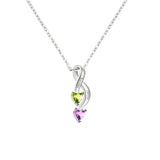 Name Charm Necklace BirthStone Crystal Men Chain Necklace