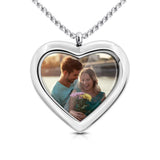 Photo Name Heart Pendant Necklace for Women & Men