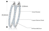 925 Silver Big Hoop Earrings Sona Diamond Minimal