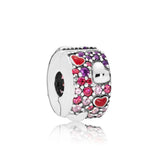 Heart Charms Safety Buckle Bead Charm Collection 925 Sterling Silver