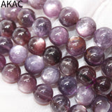 Natural Purple Lepidolite 10-11mm Bracelet Beads