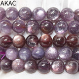 Natural Purple Lepidolite 10-11mm Bracelet Beads