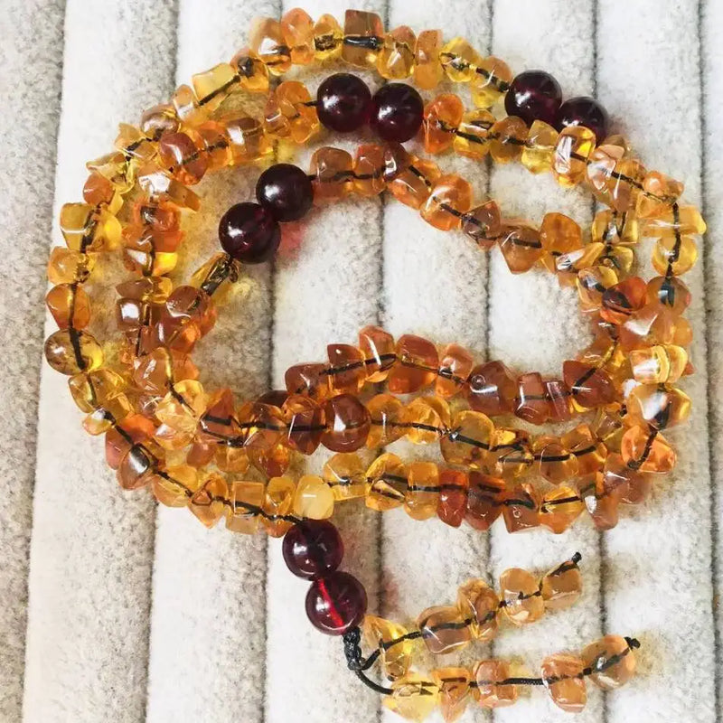 Natural Amber Irregular Necklace Beads