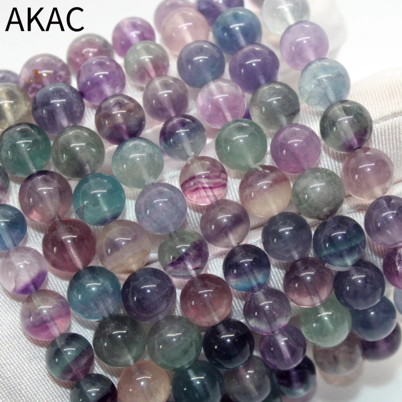 Natural Purple Fluorite Beads Bracelet 9-10mm