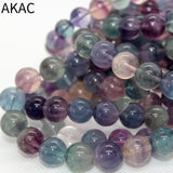 Natural Colorful Fluorite Bracelet 9-10mm 20 Beads